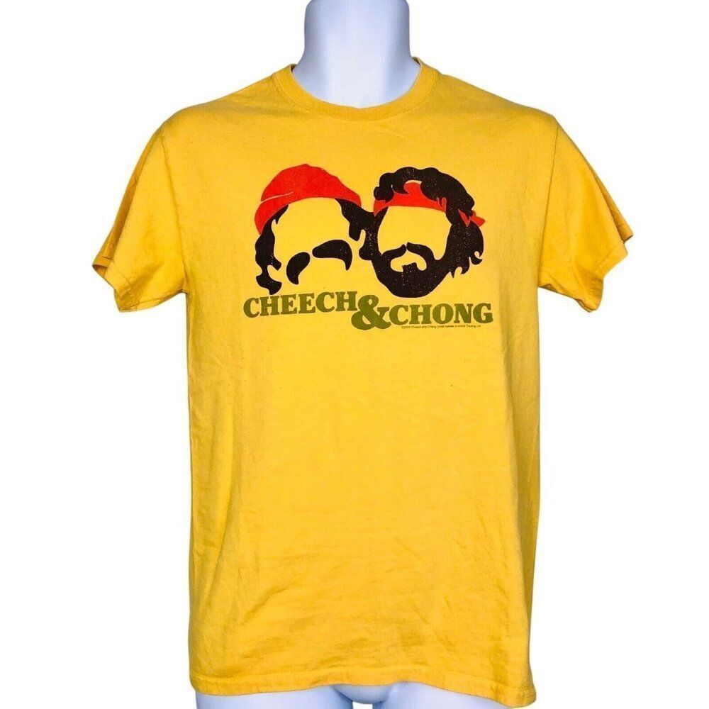 Cheech and Chong Mens S Yellow T-Shirt Short Sleeve Crew Neck 2009